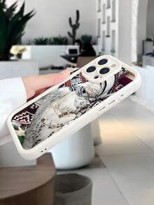 Fierce Animals 1件装 威武白鹰图案 米色 TPU 磨砂防滑表面手机壳 兼容 11/12/13/14/15/16 Pro Max 和 - 彩色 - 查看 4