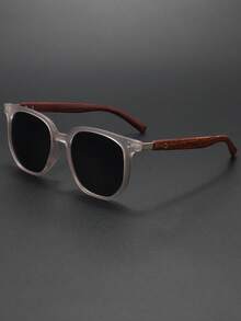 1pc Men's Retro Fashion Glasses, Classic Travel Frame Style, Suitable For Pairing With Coats, Sweaters, Shirts And Other Fashionable Outfits - Multicolor - View 8