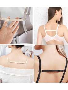 5 szt. elastycznych klipsów do ramiączek biustonosza, regulowane, antypoślizgowe ramiączka biustonosza do modelowania sylwetki i bezpiecznego dopasowania - Wielokolorowe - Zobacz 2