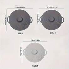 1pc Silicone Pot Lid Set, Heat Resistant Microwave Cover, Reusable Silicone Suction Lid Fits Bowls, Cups, Plates And Pans, With Dual Ear Anti-Spill Lid, Suitable For Stove And Kitchen Accessories, Family Dinner Supplies, Party Supplies - Multicolor - View 2