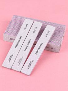5pcs Professional Rectangular Nail File, Double-Sided Nail Buffer Block, Durable Manicure Tool, 100/180 Grit