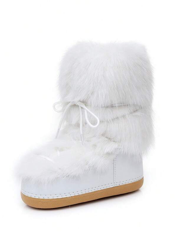 Women's Warm Snow Boots, Lace-Up Ski Boots, Autumn/Winter