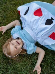 Young Girl Halloween Dress Maid Princess Gown Suitable For Girls Birthday Party Important Occasions Festival Celebration - Baby Blue - View 6