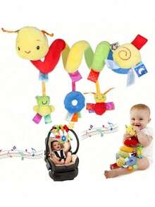 1pc Baby Toy, Suitable For 0-6 Months Stroller, Spiral Newborn Toy, Plush Hanging Sensory Toy For Infant, Fit For Crib, Suitable For 0-12 Years Old Boys & Girls, Ideal Gift (Some Colors Random) (Some Parts Random), Halloween Decor - Multicolor - View 10