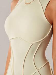 NcmRyu 1 buc salopetă modelatoare pentru femei, fără sudură, elastică, la modă, versatil, sexy, fără spate, control al abdomenului, ridicare, Slim Fit, yoga, alergare, fitness, dans, sporturi în aer liber, salopetă modelatoare