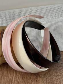 1pc Women's High Crown French Classic Fashion Wide Leopard Print Acetate Headband, Outdoor Washing Face Hair Clip With Teeth Anti-Slip, Hair Tidy Headpiece - Multicolor - View 5