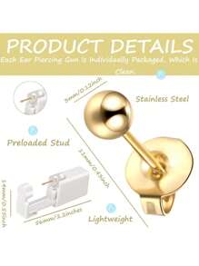 一次性耳洞穿刺工具套装，内置耳钉的耳洞穿刺枪，家庭自用耳洞穿刺枪套装