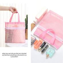 New Makeup Bag Organizer, Small Portable Handheld Toiletry Bag, Multi-Function Mesh Pouch Wholesale,Pouch,Makeup Pouch,Travel Essential - Multicolor - View 8