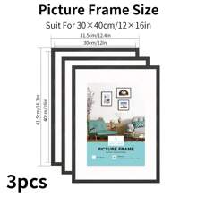 1/2/3/4pcs Wooden Photo Frame, Oak Picture Frames , White, Black Wooden Frame For Amazing Gift&Wall Art Decor, For Home, Living Room, Office Tabletop Frame And Wall Frame, Beautiful To Display Your Framliy Painting Art, Travel Photo, Graduation Photo Frame, Wedding Photo Frame Ideal Gift, A3/A4/30X40cm