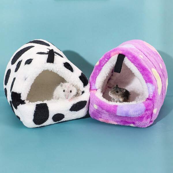 1pc Hamster Nest Plush Tent (Random Color)