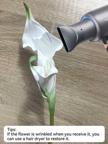 1/3/6pcs 58cm Double Calla Lily Artificial Flowers, High-Quality EVA Material, Home Decor, Photography, Showroom, Wedding Decoration, Table Centerpieces, Plastic Flowers
