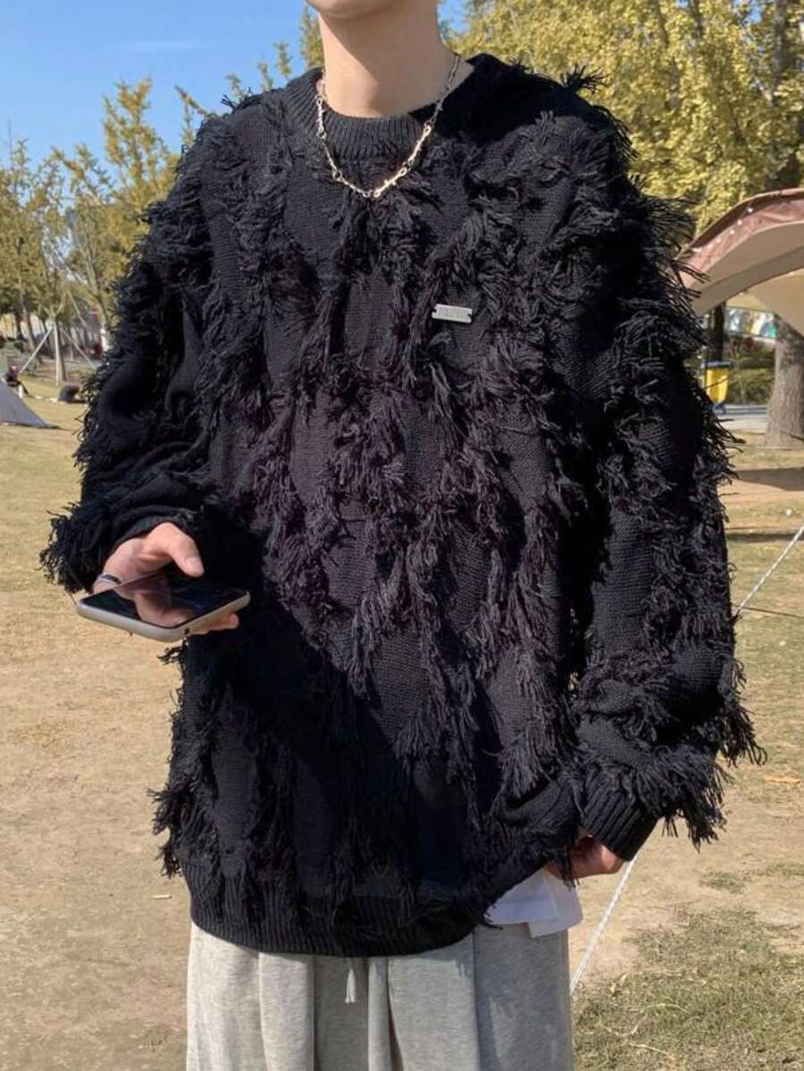 Men Knit Tops - màu đen - Xem 1