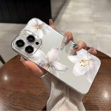 Funda de Teléfono con Impresión de Patrón de Flores Blancas Transparentes para 16/ 16Plus/ 16Pro/ 16ProMax 13/ 13Pro/ 13ProMax 12/ 12Pro/ 12ProMax 11/ 11Pro/ 11Pro/ 8 X/ xs - Multicolor - Ver 4