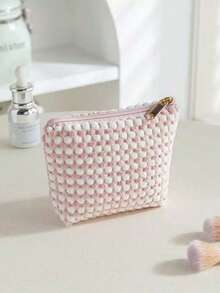 Borsa per il trucco da donna, borsa per la conservazione dei cosmetici, borsa per il trucco in velluto a coste, borsa per la conservazione di design estetico, scatola per la conservazione dei cosmetici di grande capacità, borsa per la conservazione dei cosmetici, essenziale per la casa e i viaggi, lascia che i tuoi cosmetici abbiano una casa