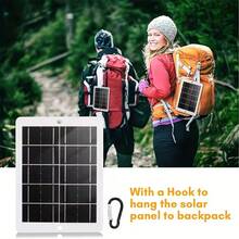1 Portable Solar Panel 5V Outdoor Solar Charger With USB Voltage Stabilization, Compatible With Mobile Power Supply, Mobile Phone, Flashlight, Fan, Camping Household Lightweight Spare Battery Charger.