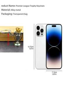 足球运动树脂奖杯 - 树脂雕塑重型英超联赛奖品，体育主题世界冠军装饰物品，是圣诞节、万圣节、复活节、情人节、教师节的节日吊坠礼物，适合游戏迷收集和纪念奖杯、钥匙扣 - 彩色 - 查看 11