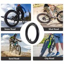 2Pcs 20 X 4.0 Inch Inner Tube For Fat Mountain MTB Bicycle Bike / Car Tyre Valve - Negro - Ver 7