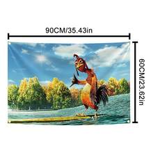 Gà Joe lướt sóng vui nhộn Meme hoạt hình trừu tượng nghệ thuật thiết kế thảm treo tường màu cờ cho phòng ngủ phòng khách ký túc xá trang trí tiệc Halloween, hang động dành cho nam giới, biểu ngữ thảm nghệ thuật quà tặng - Nhiều màu - Xem 6