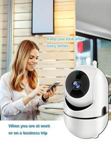 1080p 高清 2.4Ghz 智能家居安全摄像头 - 全天候彩色夜视、平移/倾斜/缩放、双向音频、带运动报警的宠物监视器 - 无线室内/室外安全摄像头 - 黑色 360 度无死角移动远程摄影监视器 - 彩色 - 查看 5