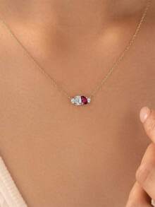 1pc December Birthstone Fashion Necklace For Women, Casual Luxury Style, Suitable As Gift