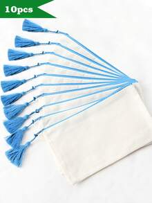 1 PEÇA/5 PEÇAS/10 PEÇAS Nécessaire de Zíper de Lona com Borla, Bolsa para Maquiagem para Viagem, Organizador de Maquiagem, Nécessaire de Lápis, Para Férias, Praia, Banheiro, Coleção de Quarto, Grande Capacidade