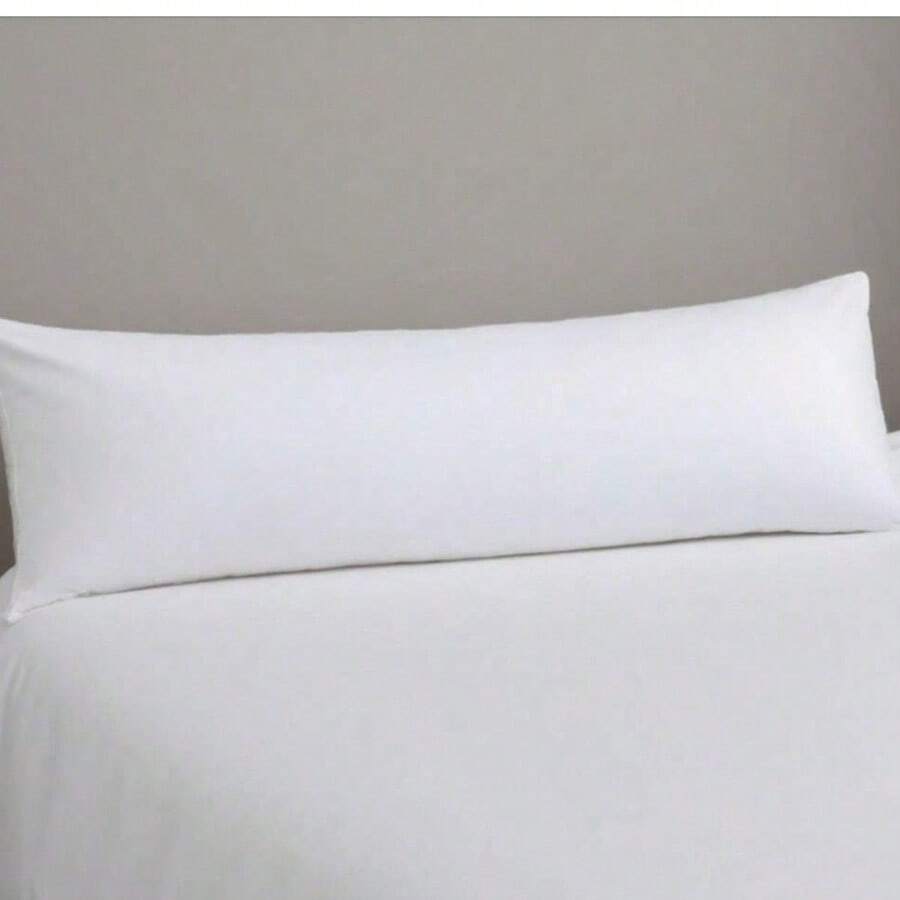 100% Polyester Fiberfill Body Pillow – 54x20x4 Inches, White Ultra-Soft Support Pillow - 1 - View 1