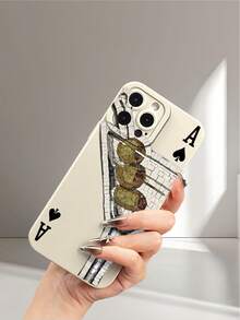 Wine Glass Pattern UV Printed Phone Case Compatible With IPhone 11 12 13 14 15 16 Pro Max XR X/XS 7 8 Plus Mini Best Mobile Phone Gift Birthday Gift Creative Simple - White - View 2