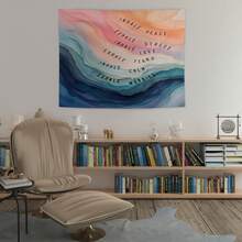 Boho Sun Inspirational Tapestry, Motivational Wall Decor, Positive A Little Progress Each Day Wall Tapestry Backdrop Room Home Office Classroom Decoration - 摘要心理健康 - 查看 2