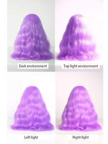Heat Resistant Chemical Fiber Wigs Daily Wear Women Wigs Sweet Cute Wigs Prom Party Wigs Natural Hair - Màu tím - Xem 8