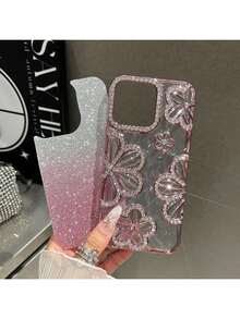 闪光电镀复古个性化镂空 3D 花卉防震 TPU 多巴胺手机壳，适用于 11、 13、 14、 14 Pro Max、 15、 15 Pro、 15 Plus、 15 Pro Max、 16、 16 Pro、 16 Plus、 16 Pro Max、 17、 17 Pro、 17 Air、 17 Pro Max - 粉色 - 查看 5