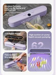 RAF Upgraded Smart LED Display Sealer, USB Charging, Lithium-Ion Battery, Food Freshness Kitchen Organizer | Modern Kitchen Accessories | USB Rechargeable Device, Vacuum Sealing