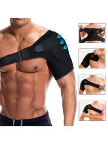 Adjustable Men's And Women's Shoulder Support And Back Support Provide Comfortable And Effective Sports Care Single Shoulder Support - màu đen - Xem 7