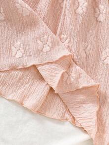 Baby Mädchen süßes langärmliges Hemdkragen Patchwork Kleid mit Zubehörtasche, geeignet für Strandurlaub, Herbst