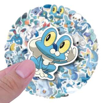 Blue Cute  Anime Stickers Decal DIY Suitcase Laptop Scrapbook Phone Guitar Graffiti Cartoon Sticker Kids Birthday Toy Gifts