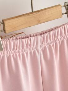 Young Girls Two Pieces Clothes Sets Fall Letter Printing Long Sleeves Cute Bow Sweatershirt And Pants Casual Wear Spring Outfits