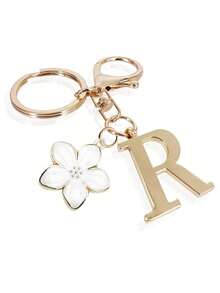 1个高级优雅金色字母钥匙扣，A-Z字母3D吊坠，配樱花挂饰，时尚合金钥匙圈，可作背包挂饰或汽车钥匙链，是女士的完美配饰，情侣礼物，经典简约钥匙扣，装饰品，包包挂饰，非常适合送给朋友、家人、情侣、女友，也是一份重要的礼物和节日纪念品。 - 彩色 - 查看 21
