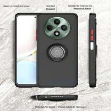 OPPO Reno 12F 5G/OPPO F27 5G 手机壳，TPU + 硬质 PC 磁吸车载支架保护套 - 黑色 - 查看 2