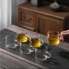 Bộ 12/6/4/2 tách trà nhỏ trong suốt, chịu nhiệt chất lượng cao, tinh tế và nhỏ gọn, thích hợp để pha trà, tiếp khách, kinh doanh, KTV, quán trà, nhà hàng, văn phòng và các dịp khác, thời trang và thanh lịch. - Trong sáng - Xem 9