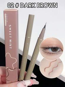 Sweet mint 啞光持久 防水 持妝 防汗 防暈染 不結塊眼線筆 - 棕色 - 查看 6