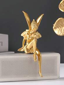 迷人的花园仙女雕像 - 独特设计的树脂天使摆件，白色翅膀搭配蓝色点缀，是花园、露台和户外装饰的完美之选 - 理想的情人节礼物，无需电池，仙女花园配件 - 彩色 - 查看 16