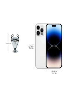 1个足球奖杯 - 圣布拉德杯，冠军联赛，大耳朵杯，树脂材质，礼品，足球迷纪念品（含丝带），可用作悬挂装饰、娃娃配件、普通钥匙链