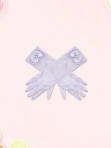 1 Pair, Ice Princess Costume Gloves, Party Accessories, Blue, Pink, 9 Colors Available, Cosplay Role Play Gloves Decor - Multicolor - View 10