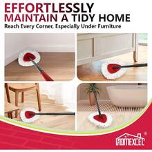 HOMEXCEL Mop Replacement Heads Compatible With O-Cedar EasyWring Spin Mops 3 Pack-Washable Microfiber Spin Head Refills-Easy Cleaning Mop Head Replacement - trắng - Xem 5