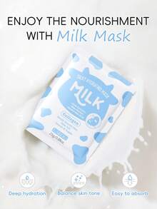 7Pcs Nourishing LAIKOU Milk Skincare Set, Brightening Travel Sleep Facial Mask Hand Cream Moisturizing Essence Mud Mask Anti-Wrinkle Serum Fade Lip Lines Lip Mask Lightening Dark Circles Eye Mask Self Care Makeup Skin Care Spa Gifts - Blue - View 8