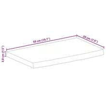 vidaXL Tischplatte mit Baumkante 50x20x3,8 cm Massivholz Mango