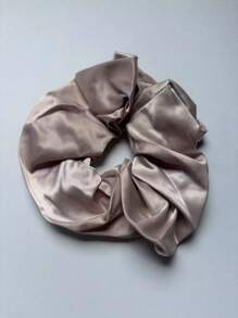 Solid Color Extra Large Satin Scrunchie Hair Tie, Versatile Hair Accessory For Home Or Outdoor, Dating And Occasions,Hair Accessories,Hair Accessories For Women,Accessories,Accessories Women, Hair Accessory, Hair Accessories Women, Hair Accessories, Hair Tools, Beauty Accessories, Curly Hair Accessories - Multicolor - View 11