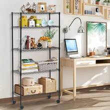 5-Tier Metal Wire Rack Wire Shelving Unit Adjustable Heavy Duty Storage Shelf - default - View 1