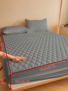 1件纯色床笠，床上用品，床笠，床垫套，柔软舒适的卧室床上用品，亲肤床垫保护套，防尘防潮，多种颜色可选，超声波菱形图案床笠，适用于各种床型（单人床、双人床、大号床、特大号床），床上用品礼品，涤纶床笠