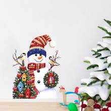 Cartoon Weihnachtsmann Wandaufkleber, geeignet für Weihnachtstür Aufkleber, Schlafzimmer, Wohnzimmer, Arbeitszimmer, Weihnachtsbaum Dekorationsaufkleber, selbstklebende Wandaufkleber, Feste, Partys, Atmosphäre, Dekoration