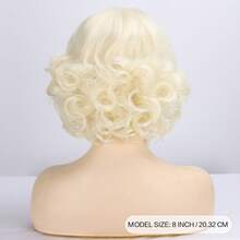 1920s Style Short Wig For Women, Finger Wave Natural Synthetic Hair Wig, Suitable For Role Play, Carnival Costumes, Flapper Girl Styles, Halloween And Other Occasions - Beige - View 9